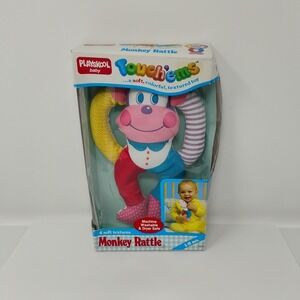 Playskool Touch'ems Monkey Rattle Baby Toy Vintage 1985 New In Open Damaged Box‎